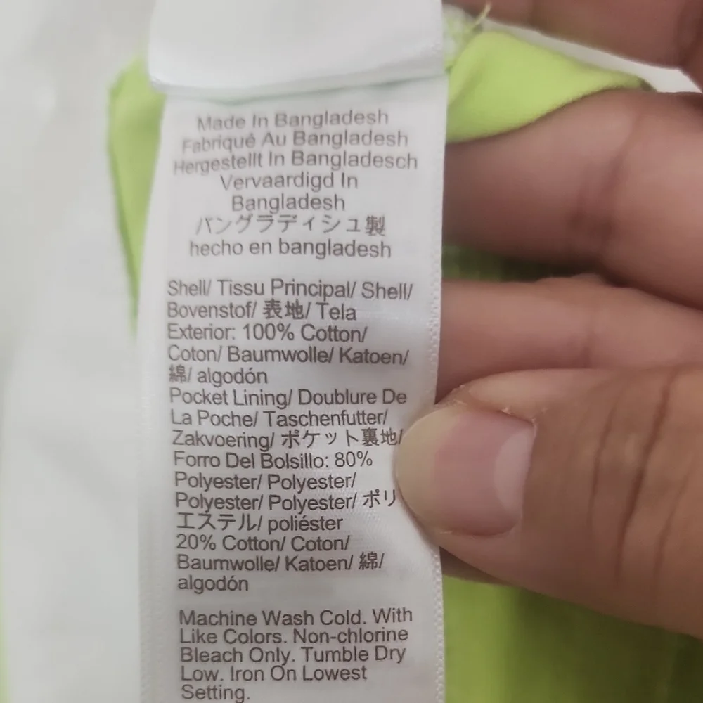 J. Crew Factory Neon Green Chino Shorts Lightweight Casual Size 6 NWT - Picture 6 of 7